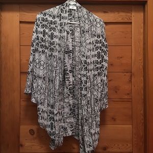 MIKOH Black & White SnakeSkin Coverup